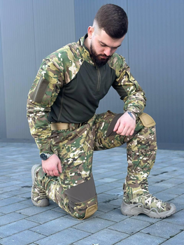 Тактическая форма Multicam военный костюм мультикам, Multicam комплект с наколенниками форма для ЗСУ XXL