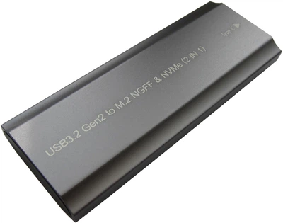 Зовнішня кишеня Dynamode для M.2 SSD NVMe (PCIe)/M.2 SSD SATA combo — USB 3.2 Gen 2 Type-C (DM-CAD-SSD05)