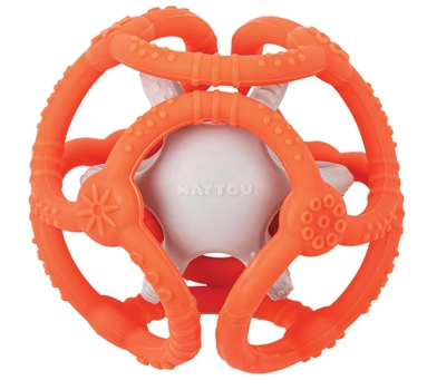 Прорізувач-брязкальце Nattou 2 кульки помаранчеві та рожеві (5414673879057)