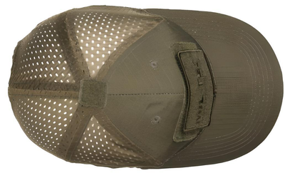 Бейсболка кепка з сіткою Олива Mil-Tec M-T з двома липучками для кріплення наклейок ripstop One Size (52263980) M-T