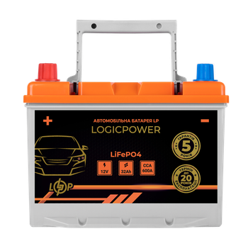 Автомобильный аккумулятор литиевый LP LiFePO4 12V - 32 Ah (+ слева) BMS 600А