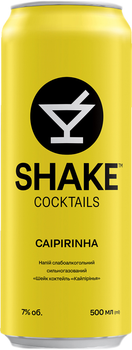 Слабоалкогольний напій SHAKE Cocktails Caipirinha 7% 0.5 л (4820252122949)