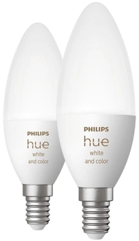 Розумна лампочка Philips Hue E14 свічка RGBW 5.3 Вт 2 шт. (8719514356719)