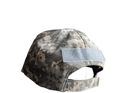 Тактична кепка з велкро під патчі в камуфляжі сірий піксель армії США ACU з регулюванням розміру