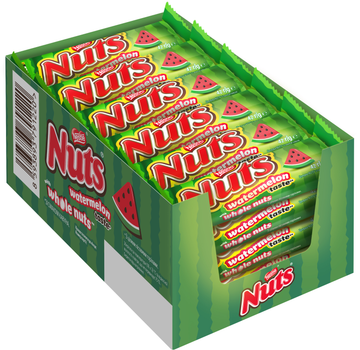 Упаковка батончиків NUTS зі смаком кавуна 42 г х 24 шт (8593893791220)