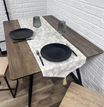 Доріжка на стіл (раннер) Baroque beige 140х40 см Бежевий