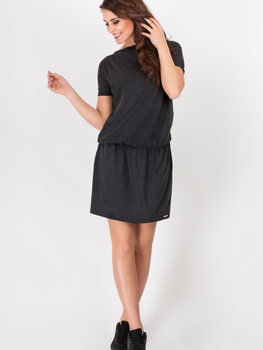 Плаття-футболка коротке літнє жіноче Awama A93 M Графітове (5902360503076)