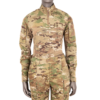 Рубашка тактическая под бронежилет женская 5.11 Tactical Hot Weather Combat Shirt XS Multicam