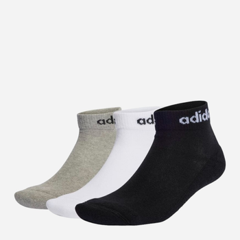 Набір чоловічих шкарпеток 3 пари Adidas C Lin Ankle 3P IC1304 40-42 Чорний/Білий/Сірий (4066746450956)