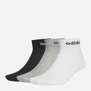 Набір чоловічих шкарпеток 3 пари Adidas Nc Ankle 3PP GE6179 S Чорний/Білий/Сірий (4061612249702)