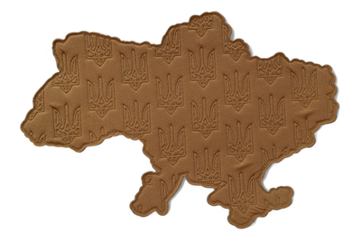 Велкро панель для шевронов Карта Украины койот