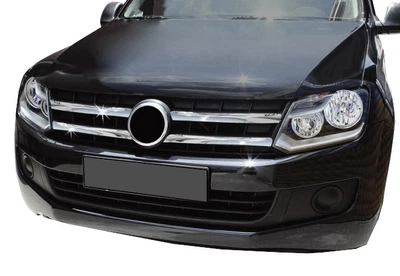 Volkswagen Amarok 2010-2016 накладки на решітку (широкі смужки, 4 шт, нержавіюча сталь)