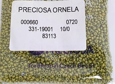 Чешский Бисер Preciosa № 10/0 83113 (жемчужный люкс болото) / 10 г