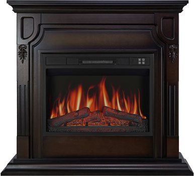 Каминокомплект универсальний 2 в 1 ArtiFlame Toronto с обогревом и звуком горения огня Махагон коричневый антик