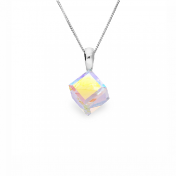 Срібний кулон Spark зі Swarovski Cube Small WJ48416AB