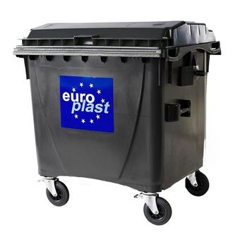 Сміттєвий бак Europlast пластиковий 1100л чорний