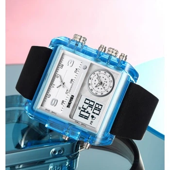 Мужские часы Skmei 2020 Blue-Transparent