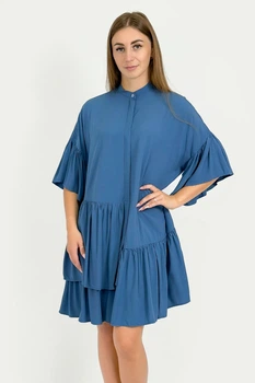 Летнее платье миди Finn Flare FSC110221-105 синее XS