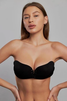 Бюстгальтер-невидимка без бретелек Nud Fly Bra Черный (B)