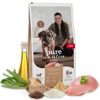 Сухий корм MERA pure sensitive Junior Truthahn & Reis для юніорів з індичкою та рисом, 12,5 кг