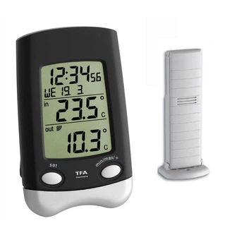 Термометр цифровой TFA внешний радиодатчик 115х70х29 мм