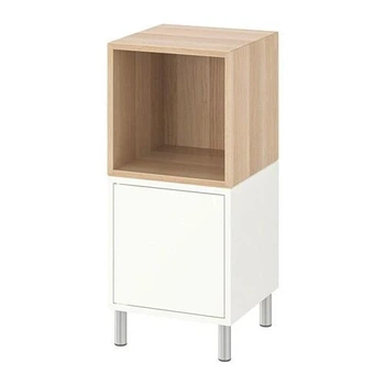 Комбинация шкафов с ножками IKEA ЭКЕТ, белый, под беленый дуб, 35x35x80 см, 192.864.13