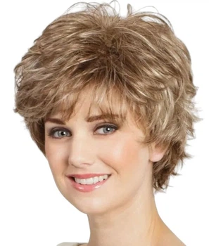 Парик короткий темный блонд, термоволокно HAIRJOY VC A6 /1014А