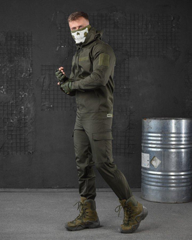 Тактичний військовий костюм Molot ( Китель + Убакс + Штани ), Камуфляж: Олива, Розмір: XXXL
