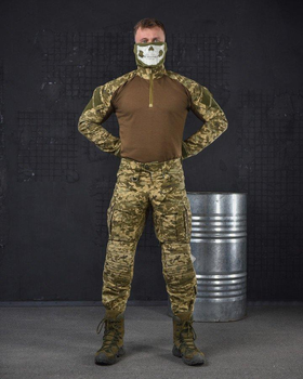 Тактичний військовий комплект Kiborg ( Убакс + Штани ), Камуфляж: Піксель, Розмір: XXL