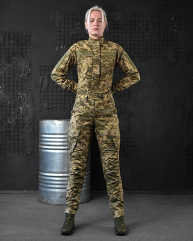 Тактический женский военный комплект Pandora ( Китель + Штаны ), Камуфляж: Пиксель, Размер: 50