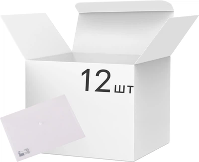 Упаковка Папок на кнопке Deli Aurora 0.12 мм А4 Прозрачная 12 шт (1000000870794)
