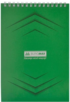 Набор блокнотов 10шт. Buromax Monochrome А5 48 л., пружина сверху, клетка, зеленый (BM.2474-04)
