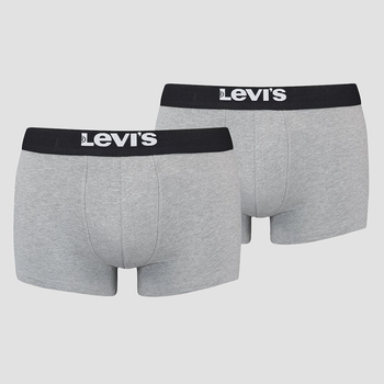 Набір трусів шорти чоловічий 2 шт Levi's Solid Basic Trunk Organic Co 2P 7012228440030 L Сірий (8720245438360)