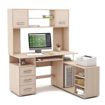 Уголок школьника с письменным столом с надстройкой 165×130×130 см