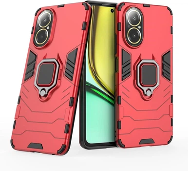 Чехол Iron RIng для Realme C67 / RMX3890 бампер противоударный с подставкой Red