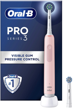 Elektryczna szczoteczka do zębów Oral-B Braun Pro Series 3 Cross Action Pink (8006540802083)