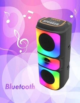 Портативная Bluetooth колонка c RGB подсветкой аккумуляторная UKC E4IO9 BT