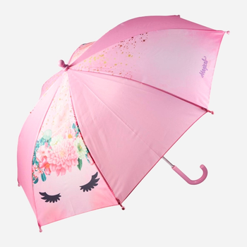 Дитяча парасолька-тростина повний автомат Euromic Unicorn Flowers Рожевий (5701359802745)