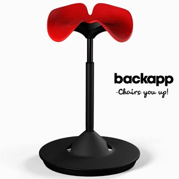 Эргономичный стул-седло Backapp Hipp Red