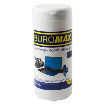 Салфетки для чистки TFT монитора BuroMax 100 шт (BM.0800)