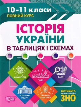 Історія України у таблицях та схемах. 10-11 класи, до ЗНО/Губіна Світлана/9789669397126
