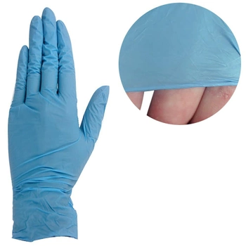 Рукавички нітрилові без тальку Safe Touch Slim (набір рукавичок), Blue, розмір S, 100 шт (0104304)
