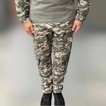 Штани тактичні Combat з пазами під наколінники, полікоттон, піксель НАТО, розмір M, тактичні штани для військових