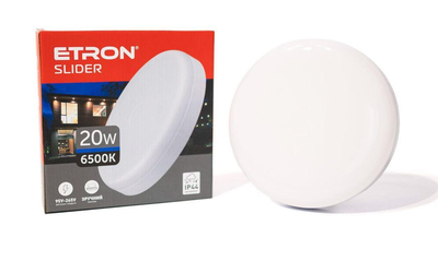 Светильник светодиодный накладной ETRON Slider 1-EIP-933 20 W 6500K IP44 круг
