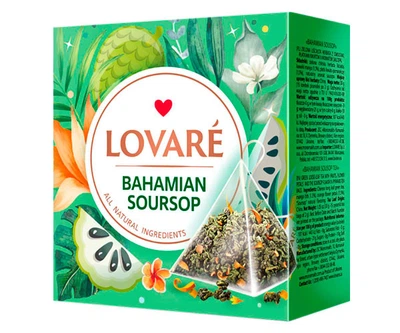 Чай Lovare Bahamian Soursop Багамський саусеп 15*2г зел. пірамідки (12)