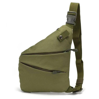 Нагрудная сумка Oxford 800D / Удобный рюкзак-слинг олива