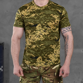 Потоотводящая мужская футболка Punishment с принтом "Герб" пиксель размер S