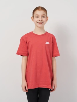 Підліткова футболка для дівчинки Nike G Nsw Club Ss Boy FD0927-655 147-158 см Adobe (196974775645)