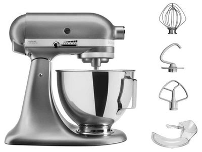 Кухонная машина KitchenAid 5KSM95PSECU 4.3 л с откидным блоком серебристый