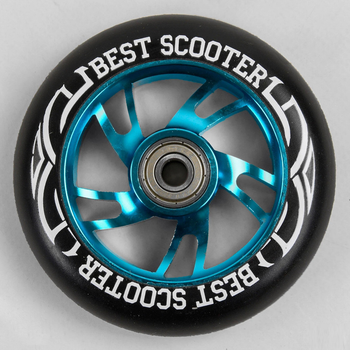 Колесо Best Scooter для трюкового самоката PU 100 мм метал диск 2 штуки Синий (212345)